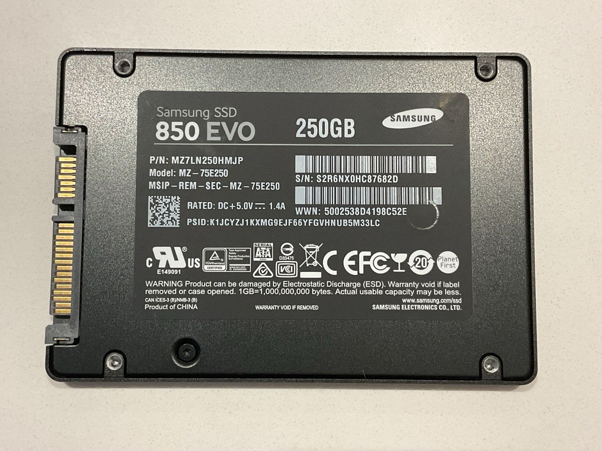 Samsung Dischi rigidi: Samsung SSD 850 EVO 250GB – Usato da Wettswil venduto da Venice3 1