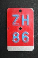 Velonummer ZH 86