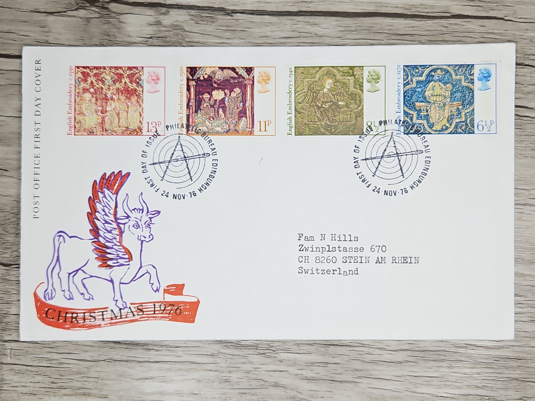 Tutti i francobolli: CL05 Enveloppe + Timbre England 1976 – Usato da Cousset venduto da Patrick_Collections