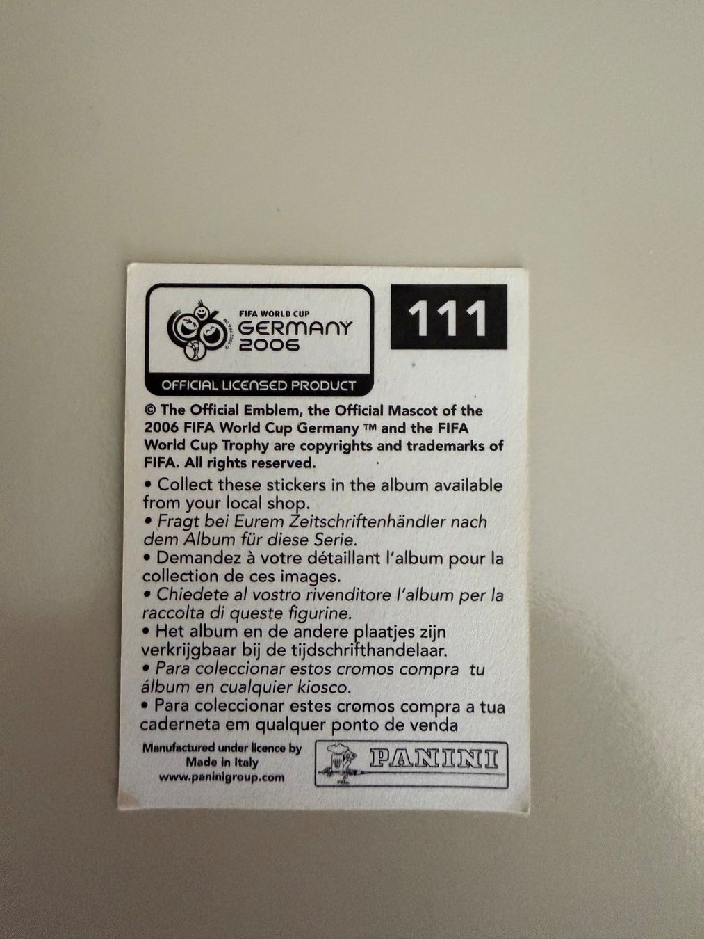 Panini Sammelbilder & Trading cards: Panini WM 2006 - Wayne Rooney Sticker – Neu (gemäss Beschreibung) aus Chiggiogna von TheLegend88 1
