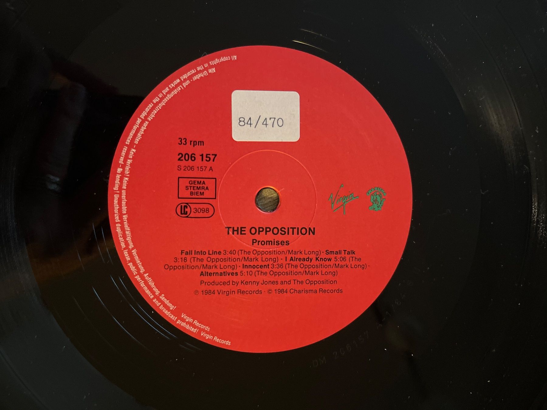 Dischi in vinile: S1523/Opposition - Promises – Usato da Frutigen venduto da Philippe_jsp 2