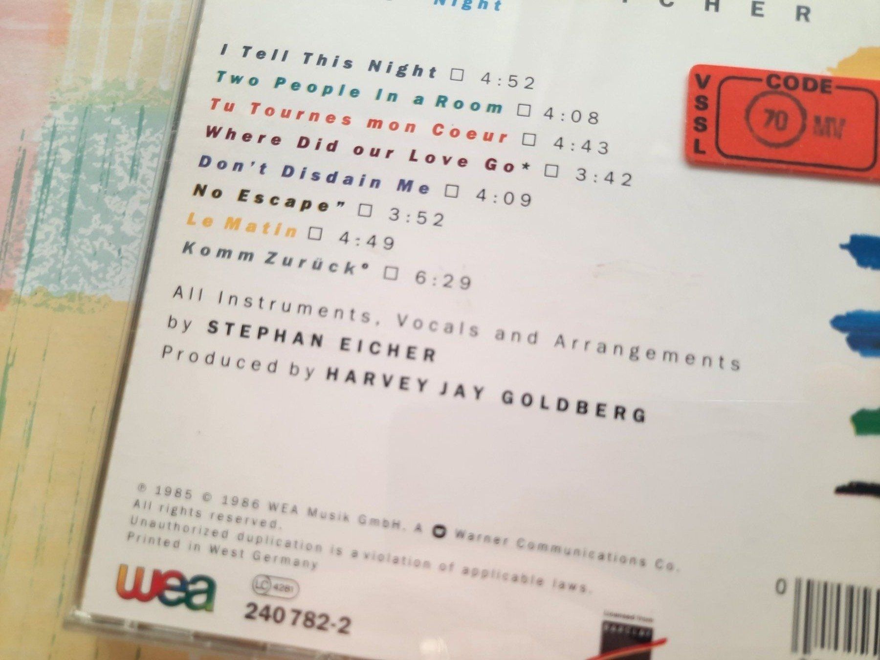 CDs: CD Stephan Eicher - I tell this night – D'occasion à Pully par bro_n52j 2