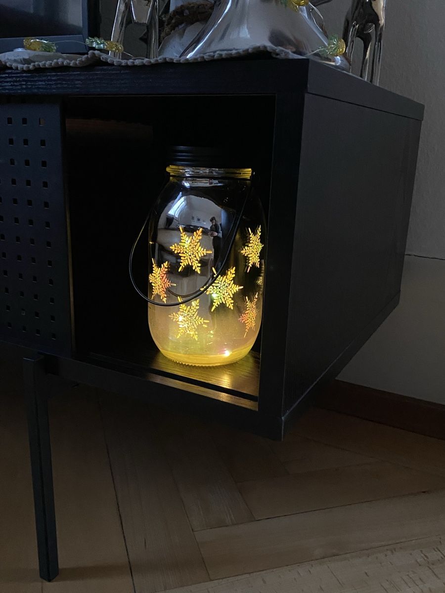 Tutte le decorazioni: Weihnachtsdeko, Glas mit Lichterkette – Usato da Bern venduto da demalla 1