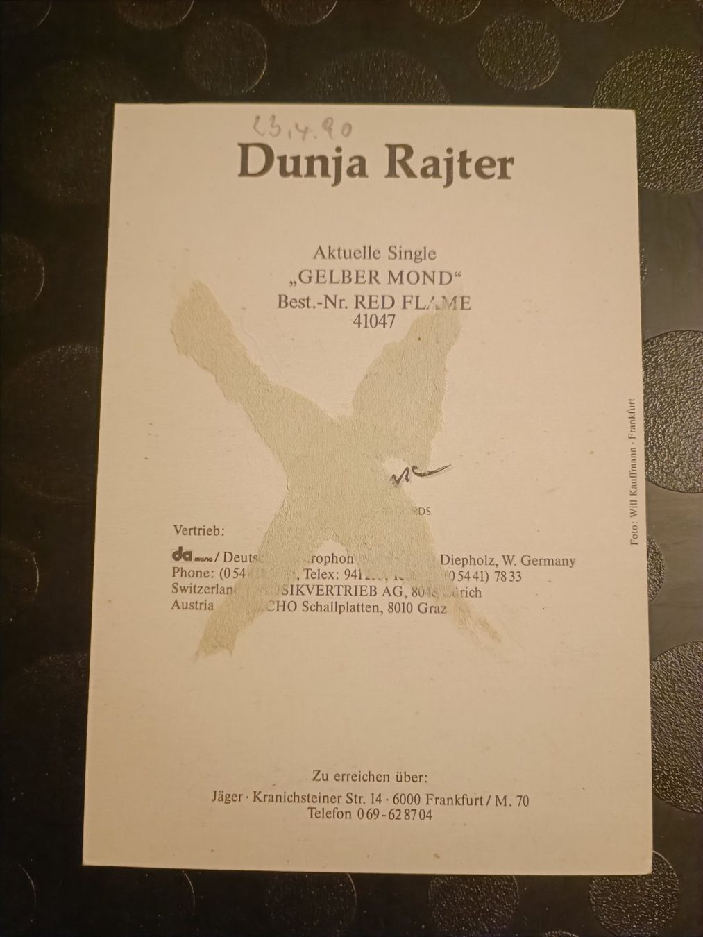Autogramme: Dunja Reiter - handsignierte Autogrammkarte – Gebraucht aus Menziken von Artographs 1