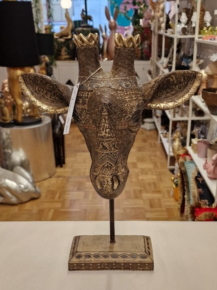 Statuette: Büste Giraffe – Nuovo e nell'imballaggio originale da Schaffhausen venduto da AtelierPudesco