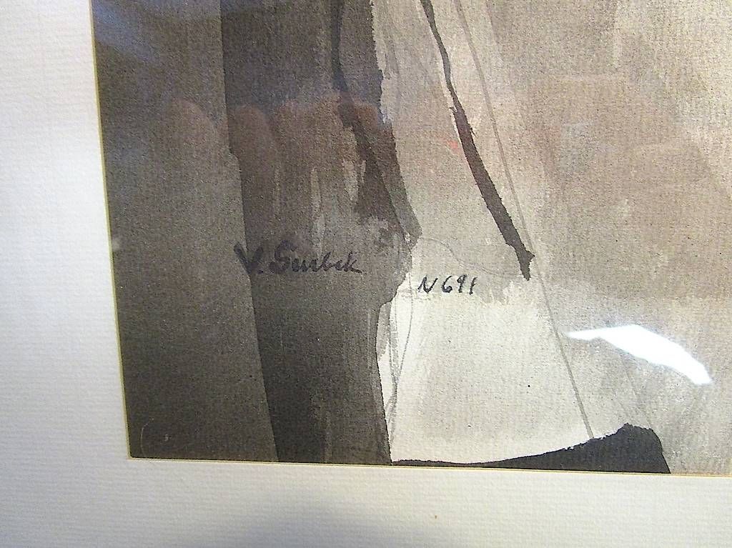 Gemälde: Bild von V.Surbek ; Aquarell N691 – Gebraucht aus Bern von Swisschrono 1