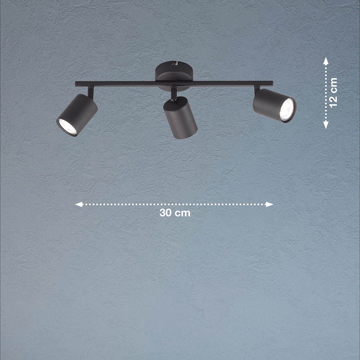 Lampade: LED Deckenleuchte, Schwarz, 3 Spots – Nuovo (secondo la descrizione) da Kreuzlingen venduto da Smart-Light 1