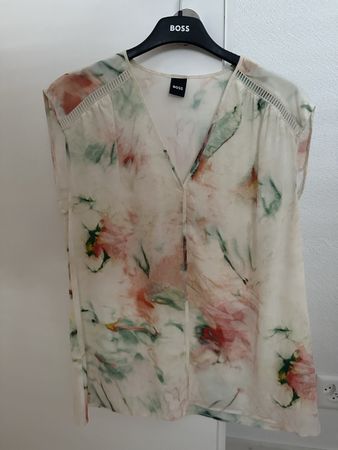 Damen Bluse HUGO BOSS Seide floral DE 36 neu