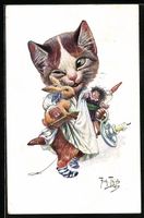 Arthur Thiele: Kleine Katze im Nachthemd