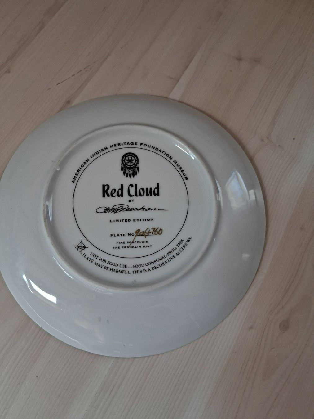 Teller: SAMMELTELLER INDIANER RED CLOUD – Gebraucht aus langnau von Santos1411 1
