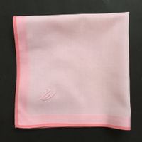 Taschentuch rosa mit Monogramm: W   Vintage  Mouchoir