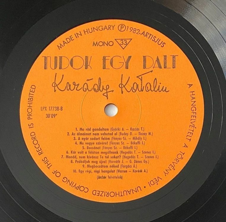 Dischi in vinile: Karády Katalin, Tudok Egy Dalt – Usato da Flums venduto da Empe1 3