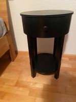 Schwarzer Beistelltisch / Nachttisch, Ø 40 cm