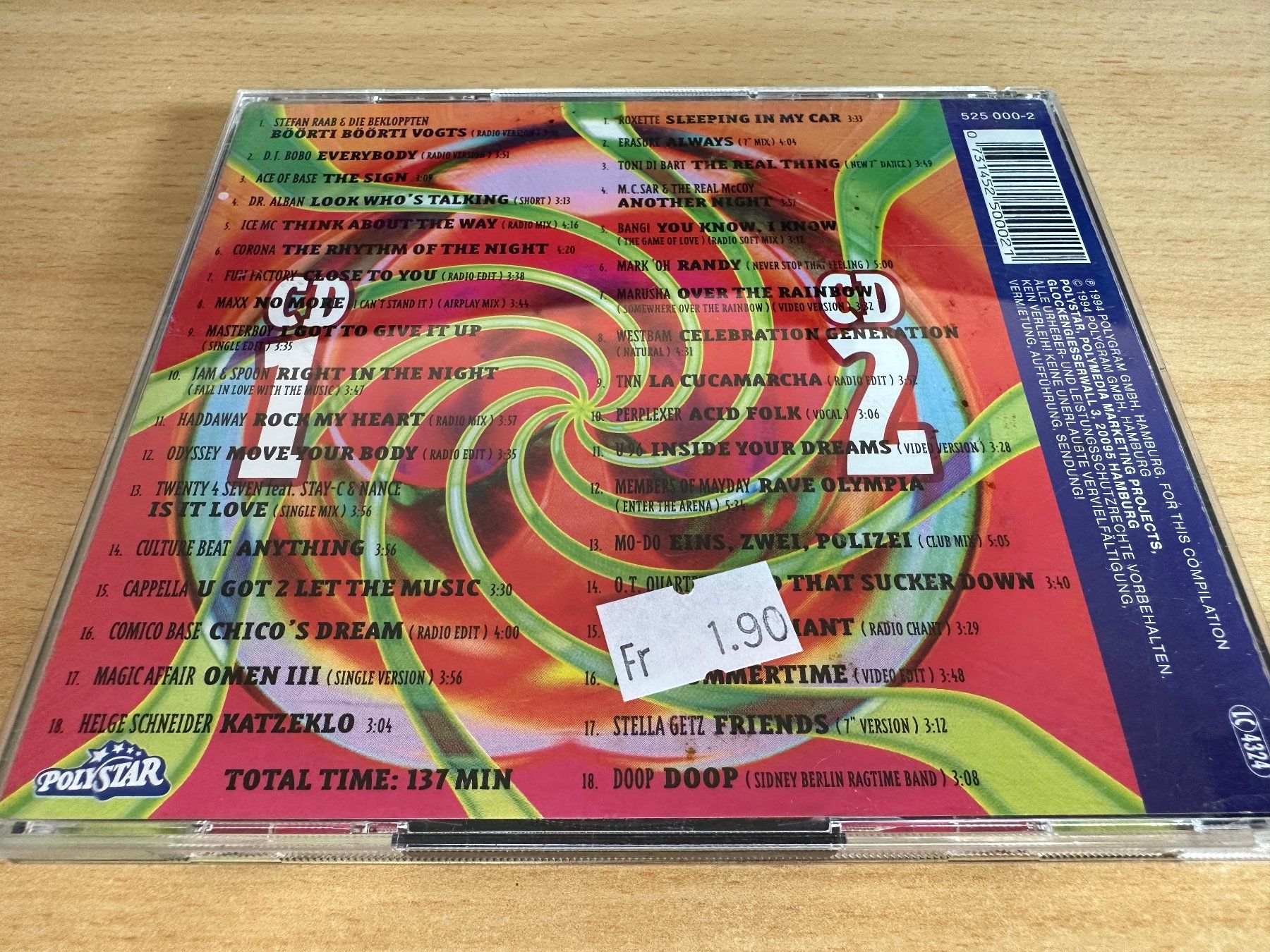 CDs: Various – Mega Hits 94 1/2 - 2 CD – Gebraucht aus Rikon im Tösstal von Alpenmutz 1