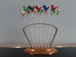 50er 60er Jahre Vintage Cocktailspiesse Ständer Partyspiesse