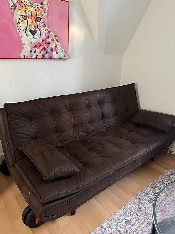 Divani: SCHLAFSOFA Lederlook Dunkelbraun – Usato da Luzern venduto da mil_xw6g 2