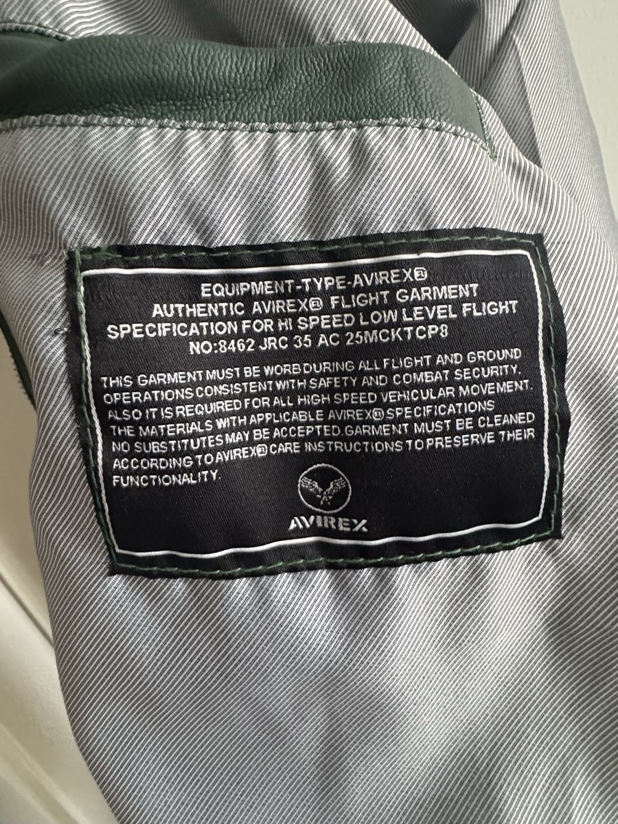 Avirex Vestes: AVIREX GREEN LEATHER FLIGHT JACKET – Neuf (Voir description) à Kloten par cet_xz7x 3