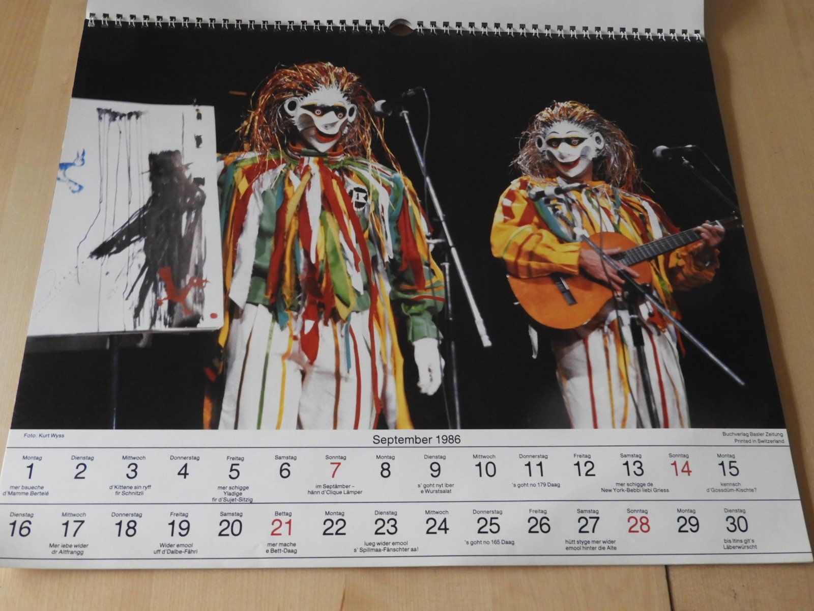 Calendari: FASNACHTSKALENDER 1986, 12 BILDER ,  75 JOHR AM STÄGGE, – Usato da Ettingen venduto da troll-mutter 5