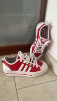 Adidas Turnschuhe, rot weiss, Grösse 38 2/3, top Zustand
