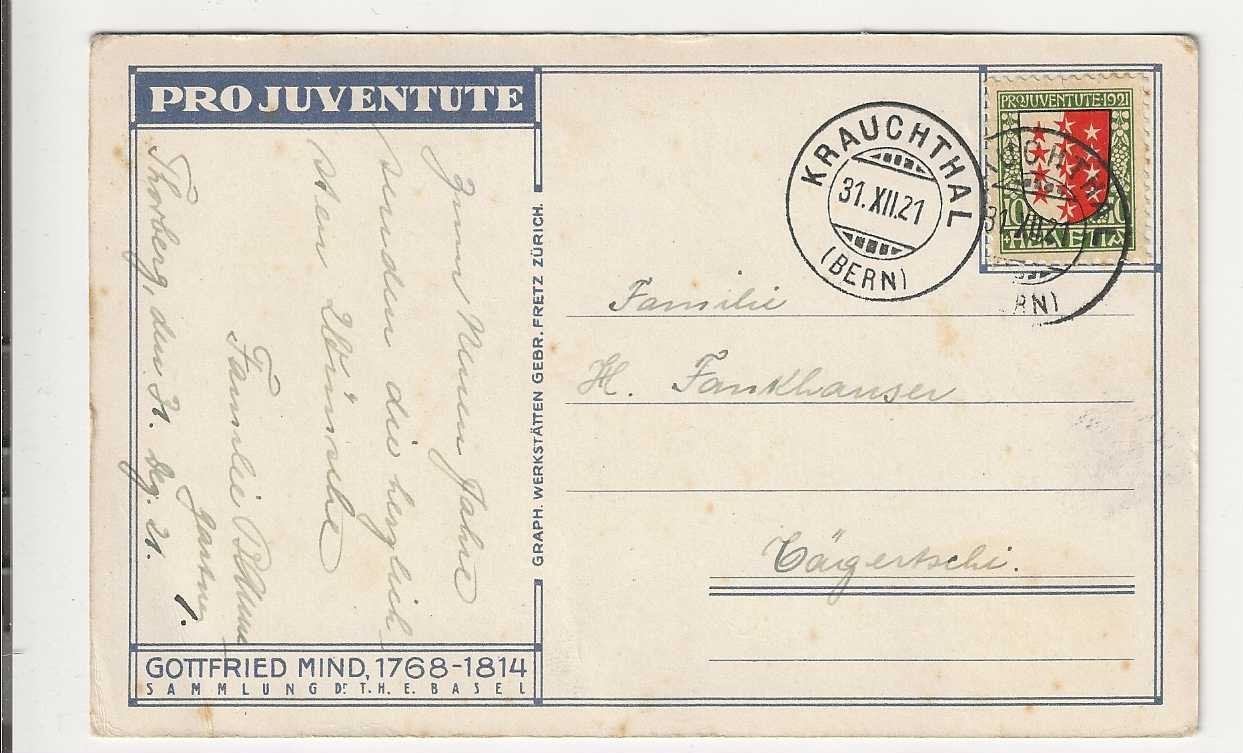 Cartoline postali: Pro Juventute Serie1917-1921 – Usato da Spiez venduto da Niesen20 2