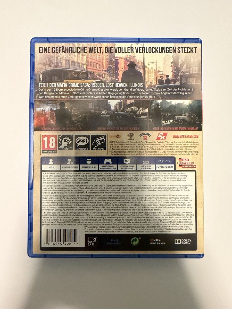 Sony Spiele: Mafia Ps4 Game – Gebraucht aus Hendschiken von Jamie2006 1