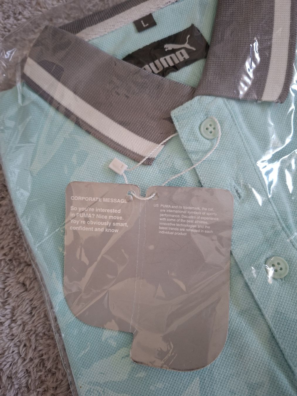 Puma Magliette Polo: Polo PUMA bleu clair taille L  – Usato da Renens VD venduto da ser_j2fn 1