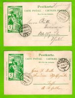 1900 - 2 UPU Postkarten (c)