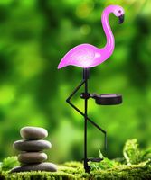 Gartenlampe Solarzellen mit LEDs Flamingo  Grösse: 52x19x6cm