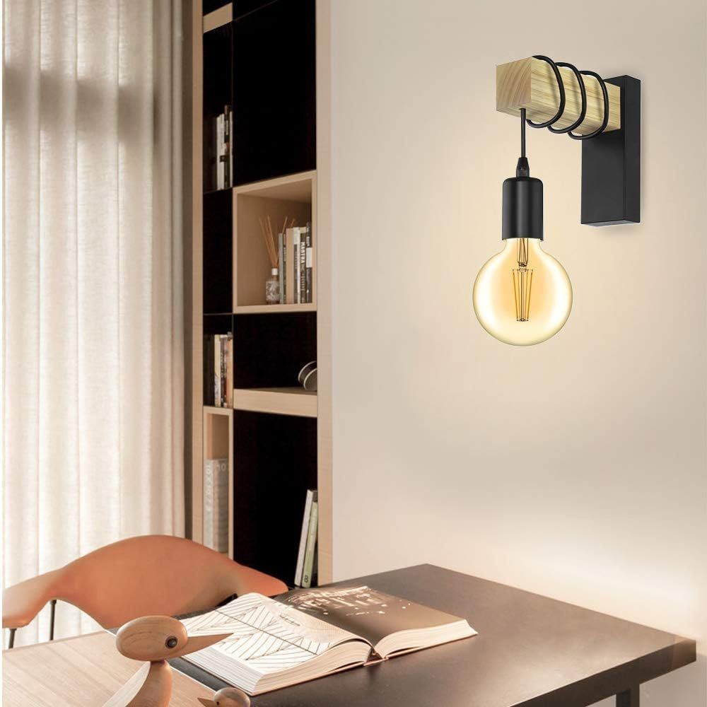 Lampen: Wandleuchte Innen Vintage mit E27 Glühbirne – Neu und originalverpackt aus Châtelaine von topshop.switzerland 3