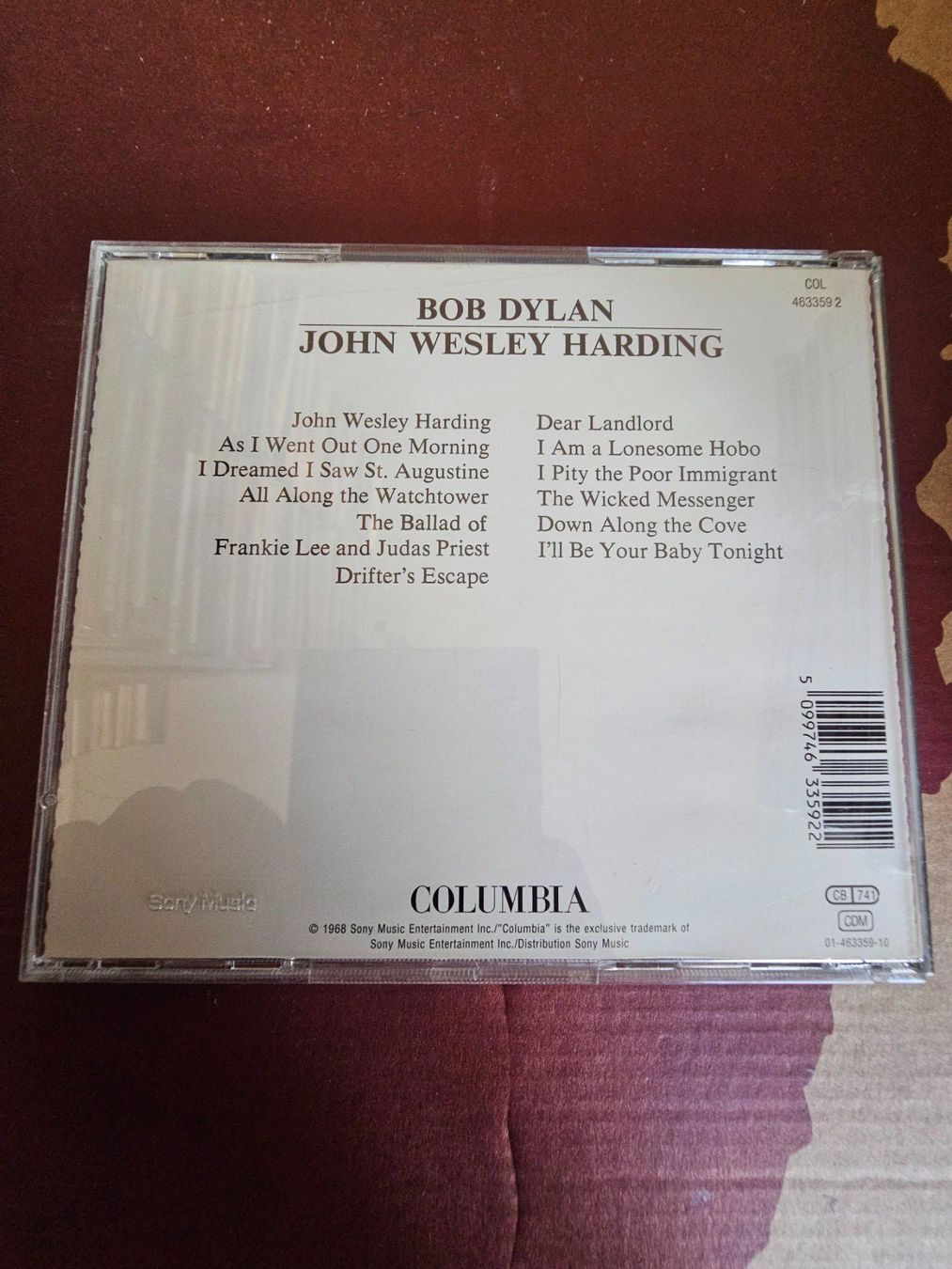 CDs: CD - Bob Dylan – John Wesley Harding – D'occasion à Biberist par Foolio0 1
