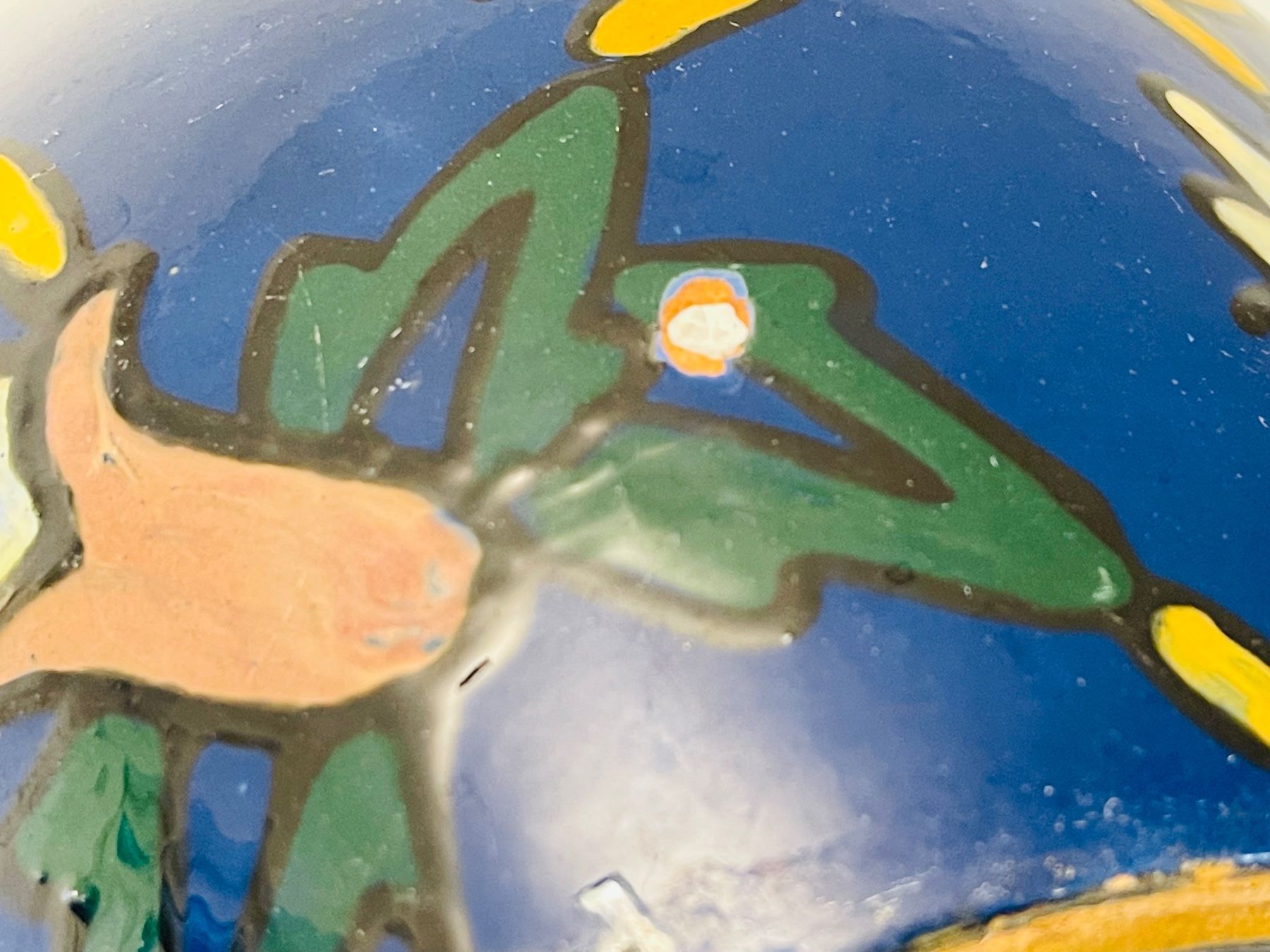 Vasi & Recipienti: Blaue Keramik Vase handbemalt – Usato da Zürich venduto da Arche_Brockenhaus 3