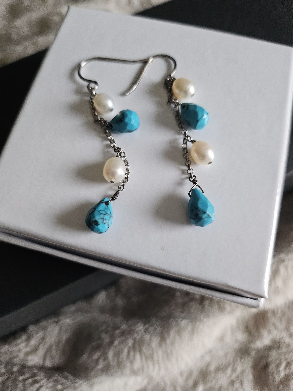 Orecchini pendenti & Orecchini a lobo: Boucles d'oreilles en turquoise – Nuovo (secondo la descrizione) da La Tour-de-Peilz venduto da mar_2r26