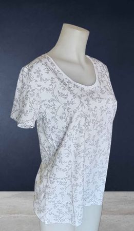 Bio Sommershirt Grösse L Weiss/Grau NEU