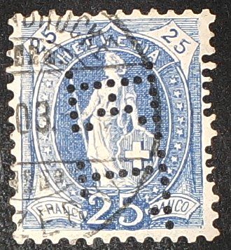 Alle Briefmarken: Perfin   22 – Gebraucht aus Opfikon von webstar30