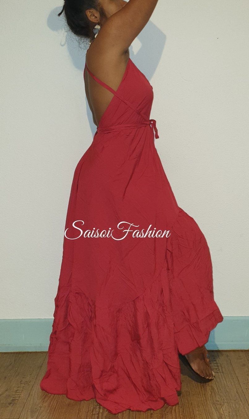 Vestiti: Sommer Boho  Strand rotes Maxikleid XS-L – Nuovo e nell'imballaggio originale da Ebmatingen venduto da SaisoiFashion 4