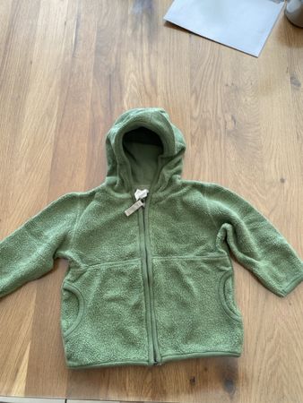 Hessnatur Fleecejacke grün Baumwolle Grösse 62/68