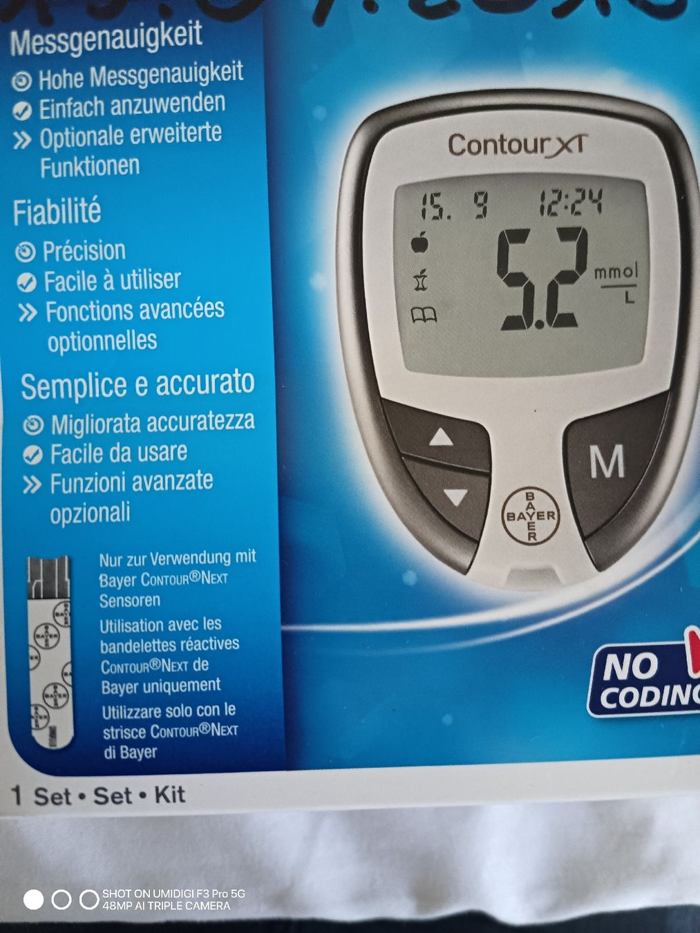 Attrezzature mediche: Bayer Contour XT Blutzuckermessgerät Set Neu  – Nuovo e nell'imballaggio originale da Aarwangen venduto da to-hirschi 1