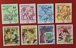 PRO JUVENTUTE SATZ 307 -310 1988, 311 -314 1989 ET VOLLGUMMI