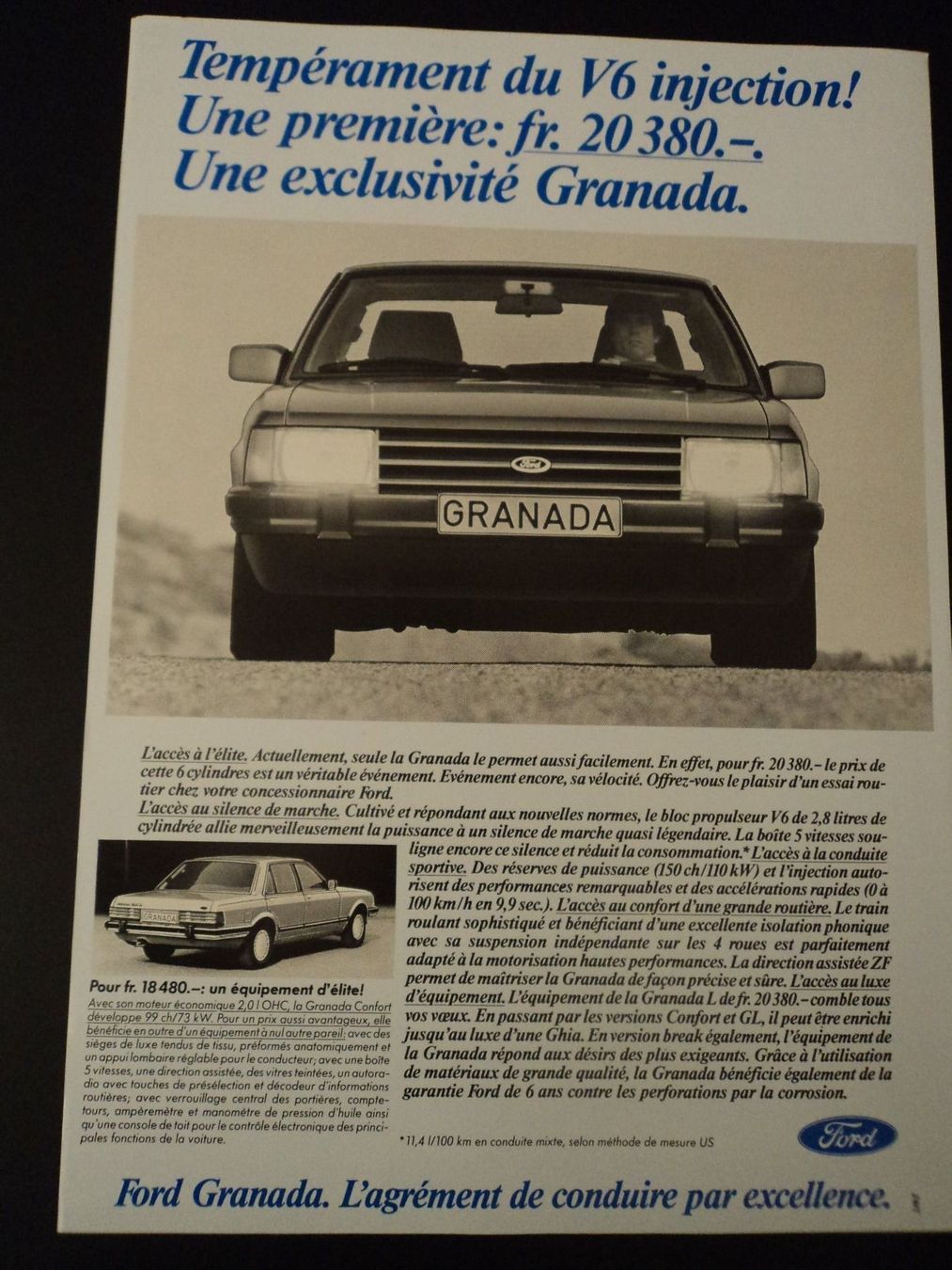 Ford Documents: Prospekt Ford Granada V6 – D'occasion à Schwarzenburg par modelCARama 3