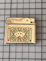 Vintage Feuerzeug Spielkarten Design - Rarität!