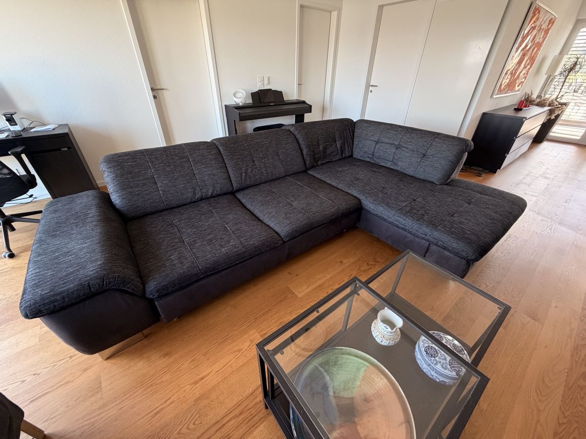 Divani: Moderne Ecksofa, Dunkelgrau, mit Bettfunktion, Top Zustand – Usato da Winterthur venduto da spe_cq22 1