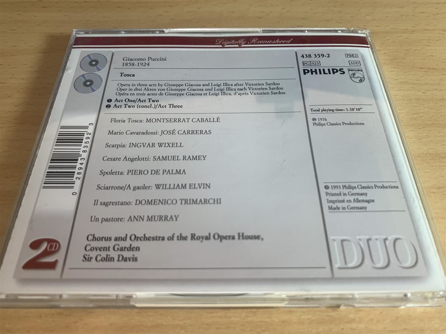 CD: Puccini - Tosca - DAvis - 2 CD – Usato da Rikon im Tösstal venduto da Alpenmutz 1
