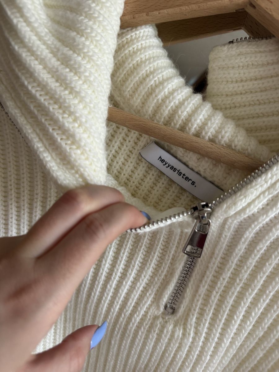 Maglioni & Felpe: HeyYa Sisters Milky White Zip Sweater | Oversize Strickpullo – Nuovo (secondo la descrizione) da Pratteln venduto da plk_px2d 2