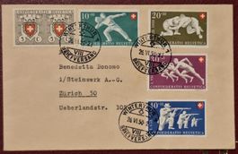 Pro Patria 1950 Satzbrief Kat. 130.-