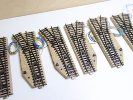 Märklin 6 x Elektro Weichen H0 M-Gleis