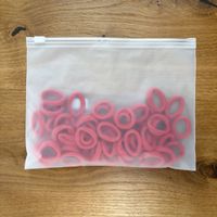 50 rote Haargummis, Zopfgummis, Haare NEU!