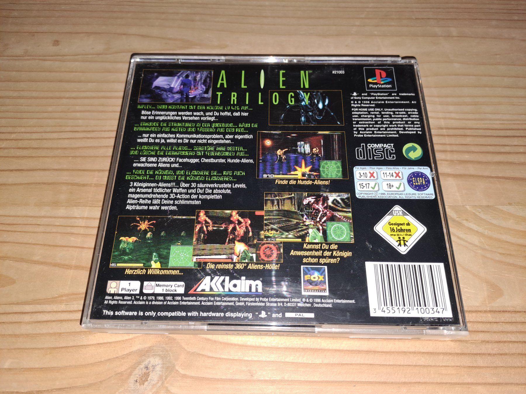 Sony Spiele: Alien Trilogy PS1 – Gebraucht aus Welschenrohr von  2