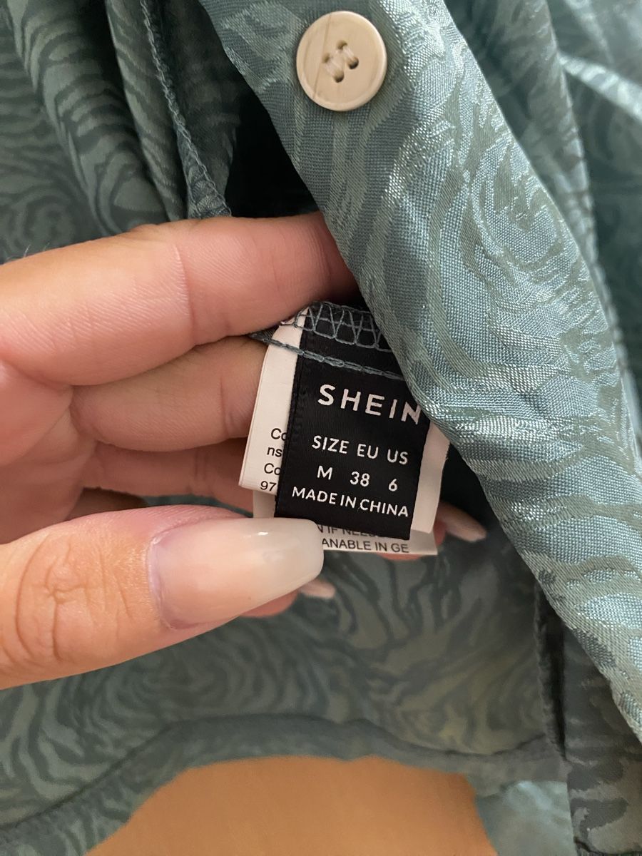 Shein Camicette: Bluse SHEIN mit Muster blau/tuerkis Groesse M neu – Nuovo e nell'imballaggio originale da Steckborn venduto da Amandabraun96 2