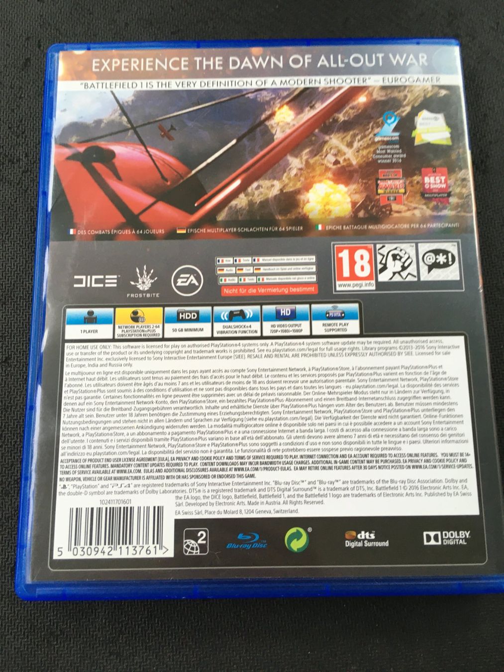 Sony Giochi: Battlefield 1 - PS4 / Playstation 4 – Usato da St.Gallen venduto da sjosjo 1