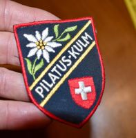 VINTAGE Badge PILATUS-KULM  nos ST. GALLER STICKEREI abz.